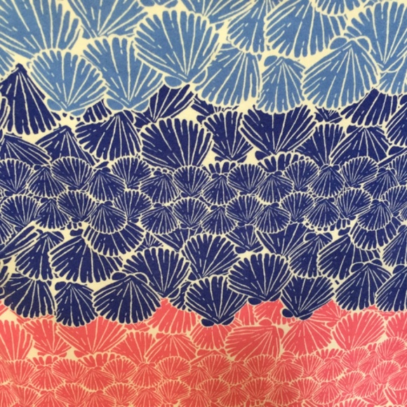 Talbots Blue and Pink Seashell Print Cotton Mini Dress - Picture 8 of 16